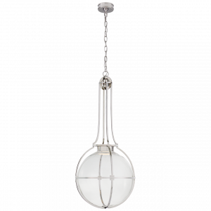 Люстра Visual Comfort Gracie Large Captured Globe Pendant Polished Nickel