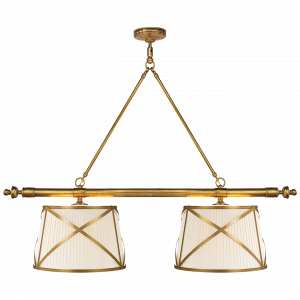 Люстра Visual Comfort Grosvenor Linear Double Pendant Antique Brass