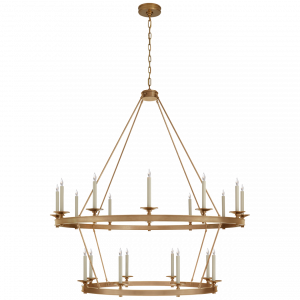 Люстра Visual Comfort Launceton Grande Two Tiered Chandelier Antique Brass