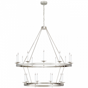 Люстра Visual Comfort Launceton Grande Two Tiered Chandelier Polished Nickel