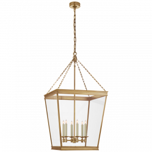 Люстра Visual Comfort Launceton Large Square Lantern Antique Brass