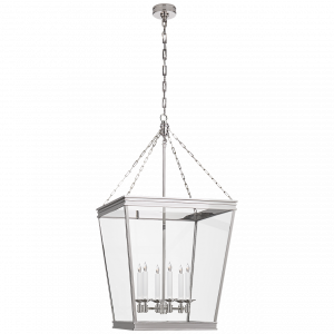 Люстра Visual Comfort Launceton Large Square Lantern Polished Nickel