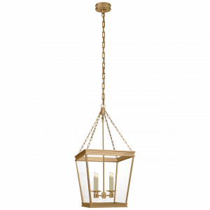 Люстра Visual Comfort Launceton Medium Square Lantern Antique Brass