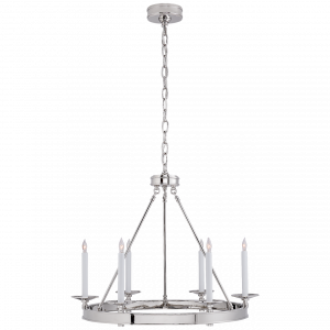 Люстра Visual Comfort Launceton Small Ring Chandelier Polished Nickel