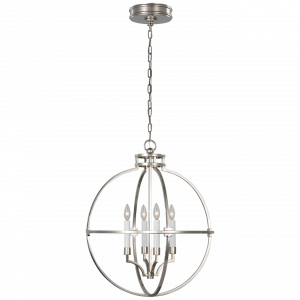 Люстра Visual Comfort Lexie 24" Globe Lantern Polished Nickel
