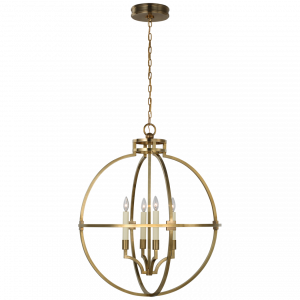 Люстра Visual Comfort Lexie 30" Globe Lantern Aged Brass