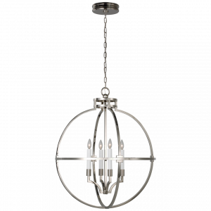 Люстра Visual Comfort Lexie 30" Globe Lantern Polished Nickel