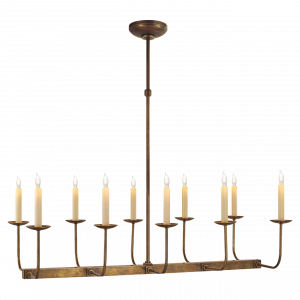 Люстра Visual Comfort Linear Branched Chandelier Antique Brass
