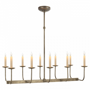 Люстра Visual Comfort Linear Branched Chandelier Antique Nickel