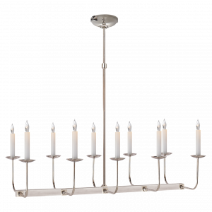 Люстра Visual Comfort Linear Branched Chandelier Polished Nickel