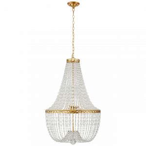 Люстра Visual Comfort Linfort Basket Form Chandelier Antique Brass