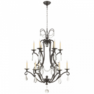 Люстра Visual Comfort Orvieto Large Chandelier Aged Iron