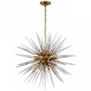 Люстра Visual Comfort Quincy Medium Sputnik Chandelier Antique Brass