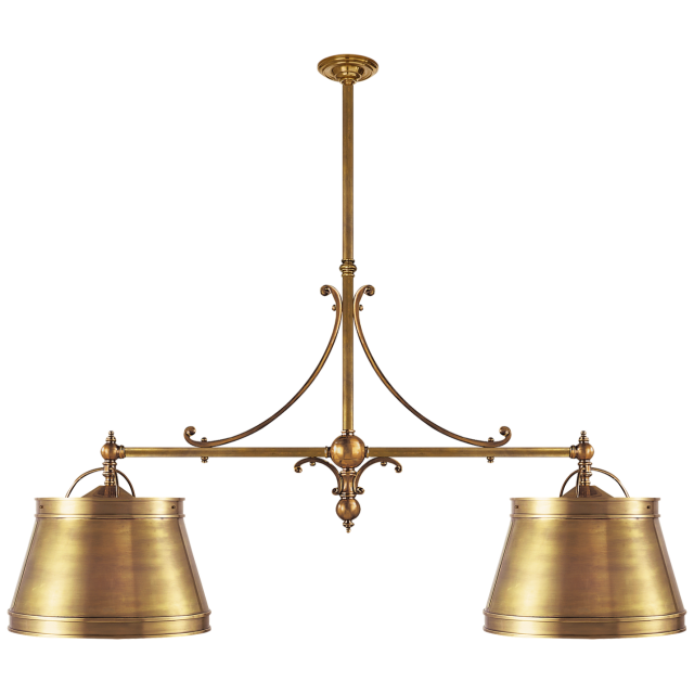 Люстра Visual Comfort Sloane Double Shop Pendant Antique Brass