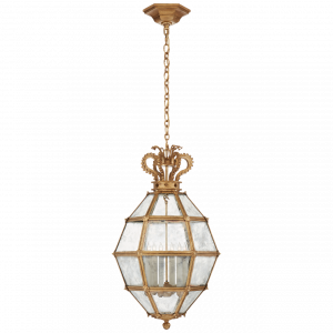 Люстра Visual Comfort Venezia Medium Faceted Scroll-Top Lantern Gilded Iron