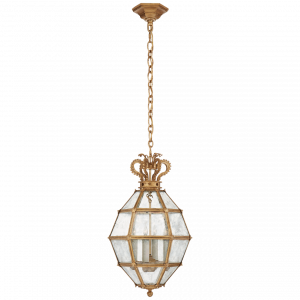 Люстра Visual Comfort Venezia Small Faceted Scroll-Top Lantern Gilded Iron