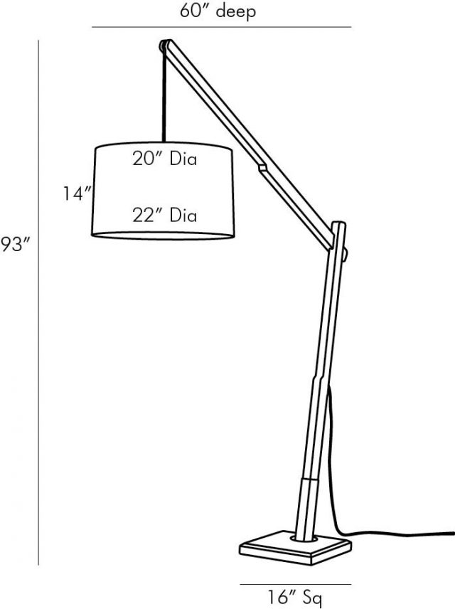 Напольная лампа ARTERIORS SARSA FLOOR LAMP
