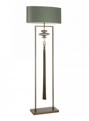 Напольная лампа HEATHFIELD&Co CONSTANCE ANTIQUE BRASS AND GOLD FLOOR LAMP