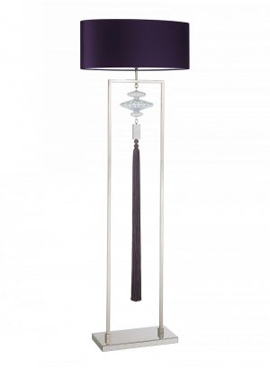 Напольная лампа HEATHFIELD&Co CONSTANCE NICKEL AND RICH PURPLE FLOOR LAMP