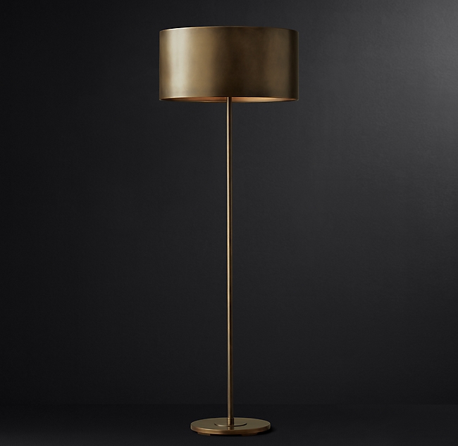 Напольная лампа Restoration Hardware ANTIQUED DRUM FLOOR LAMP
