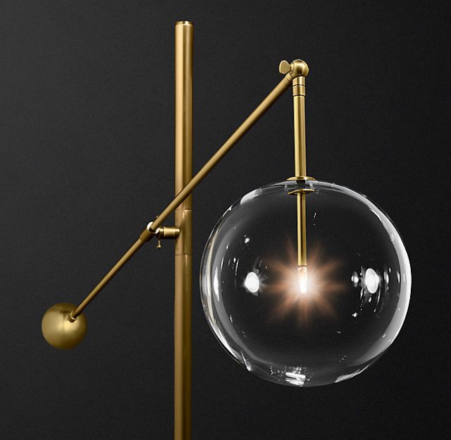 Напольная лампа Restoration Hardware GLASS GLOBE FLOOR LAMP