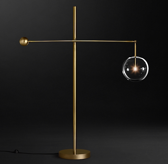 Напольная лампа Restoration Hardware GLASS GLOBE FLOOR LAMP