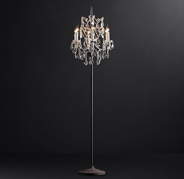 Напольная лампа Restoration Hardware ROCOCO IRON & CRYSTAL FLOOR LAMP