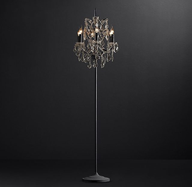 Напольная лампа Restoration Hardware ROCOCO IRON & CRYSTAL FLOOR LAMP