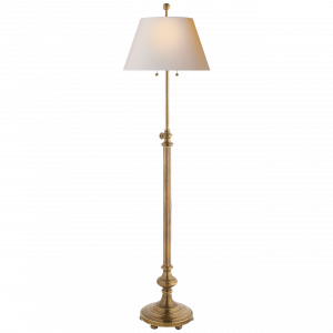 Напольная лампа Visual Comfort Overseas Adjustable Club Floor Lamp Antique Brass