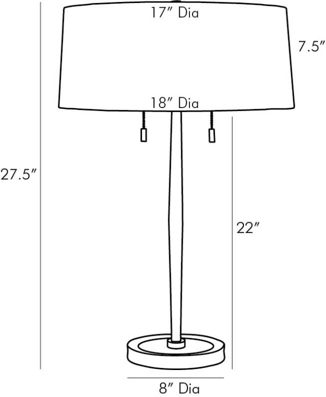 Настольная лампа ARTERIORS MALIN LAMP GOLD