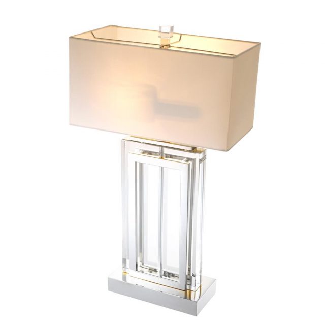 Настольная лампа EICHHOLTZ ARLINGTON CLEAR SILVER TABLE