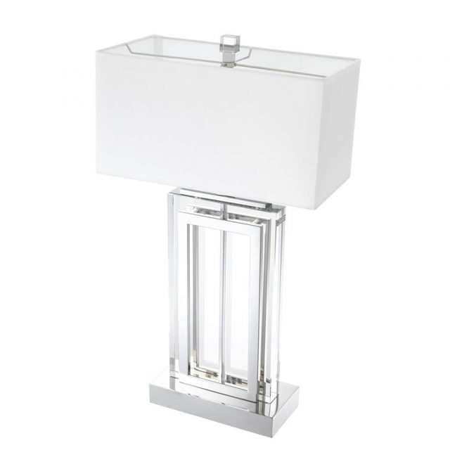 Настольная лампа EICHHOLTZ ARLINGTON CLEAR SILVER TABLE