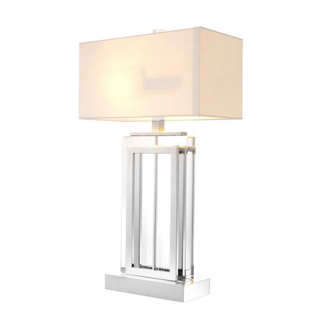 Настольная лампа EICHHOLTZ ARLINGTON CLEAR SILVER TABLE