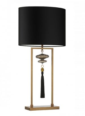 Настольная лампа HEATHFIELD&Co CONSTANCE ANTIQUE BRASS AND BLACK TABLE LAMP