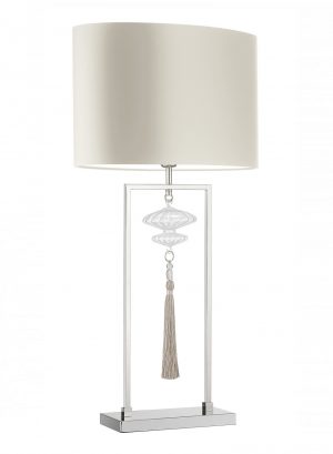 Настольная лампа HEATHFIELD&Co CONSTANCE NICKEL AND CLEAR TABLE LAMP
