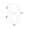 Настольная лампа HEATHFIELD&Co VIVIENNE MEDIUM CLEAR