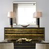 Настольная лампа John-Richard Antique Brass and Black Glass Table Lamp