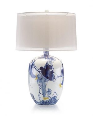Настольная лампа John-Richard Blue Asian Gardens Table Lamp