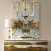 Настольная лампа John-Richard Brass and Acrylic 41.5" Console Lamp