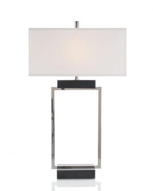 Настольная лампа John-Richard Rectangle in Black and Nickel Table Light