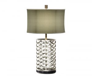 Настольная лампа Jonathan Charles Silver Interlaced Iron Table Lamp