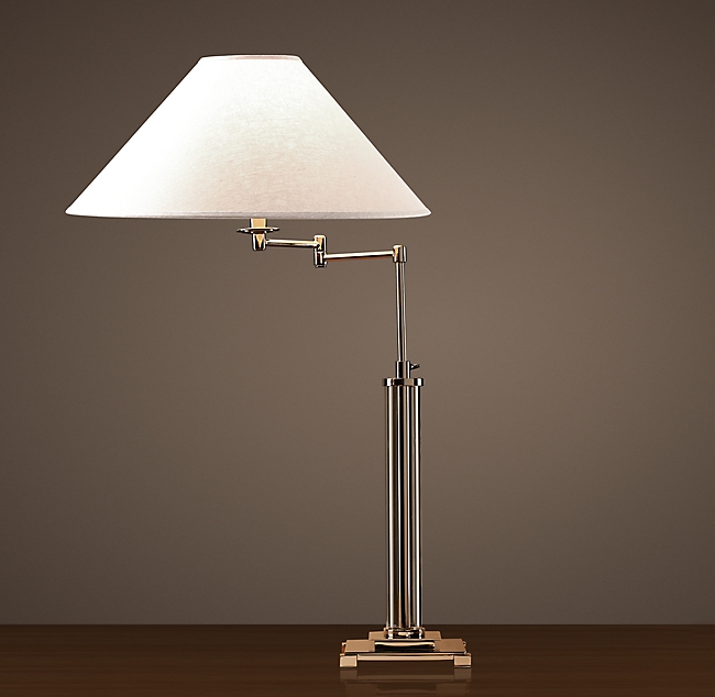 Настольная лампа Restoration Hardware FRENCH COLUMN GLASS SWING-ARM