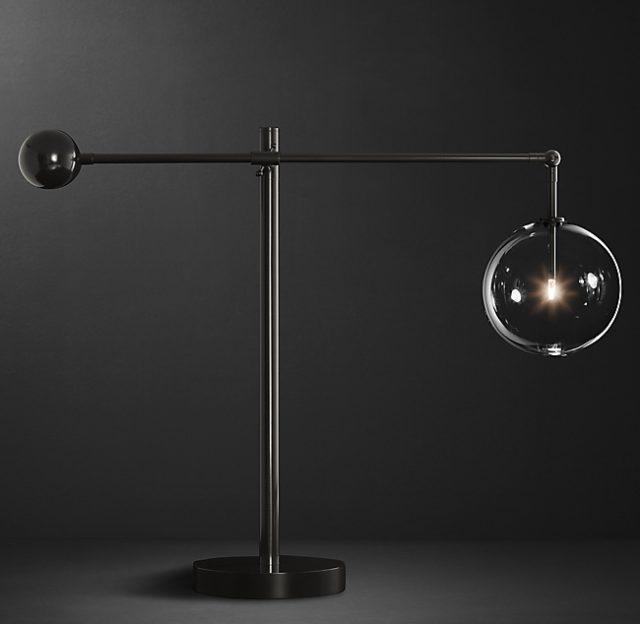 Настольная лампа Restoration Hardware GLASS GLOBE LEVER