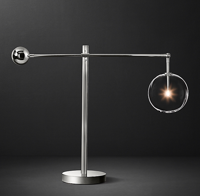 Настольная лампа Restoration Hardware GLASS GLOBE LEVER