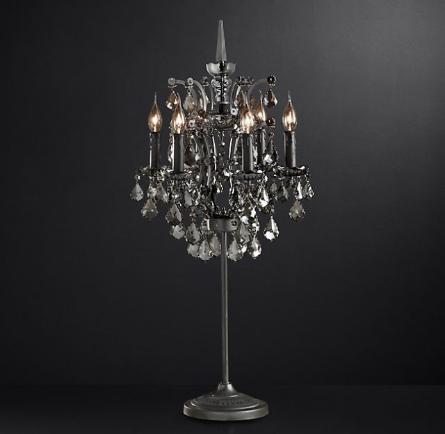 Настольная лампа Restoration Hardware ROCOCO IRON & CRYSTAL LAMP