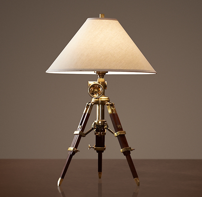 Настольная лампа Restoration Hardware ROYAL MARINE TRIPOD