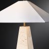 Настольная лампа Restoration Hardware TRAVERTINE OBELISK LAMP