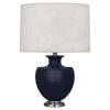 Настольная лампа Robert Abbey Atlas Table Lamp Matte Blue/Nickel