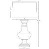 Настольная лампа Robert Abbey Bronte Al Fresco Table Lamp Zinc