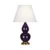 Настольная лампа Robert Abbey Double Gourd 13" Table Lamp Amethyst/Antique Brass